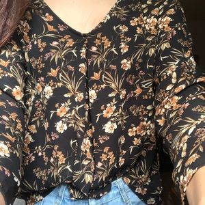 3 quarter printed blouse